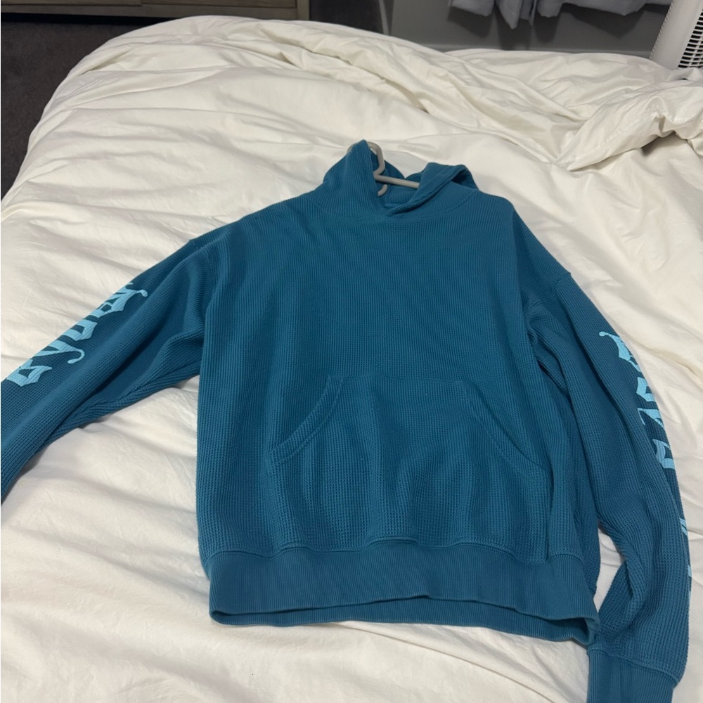 Blue Hooded Men's Sweater